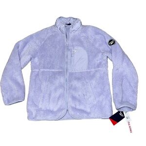 Reebok Women’s Lavender Faux Fur Lightweight Jacket with Logo Patch, Small NWT